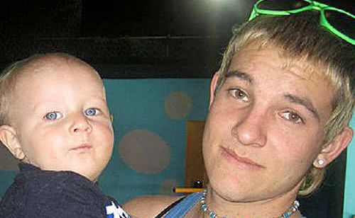 Cameron Venz and baby Chaise. Cameron Venz and baby Chaise.
